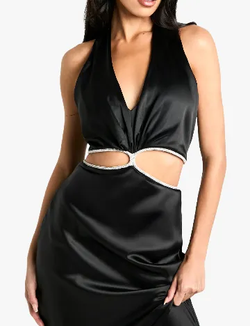 Rochie lunga Boohoo, negru