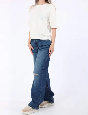 Tricou Vero Moda, crem