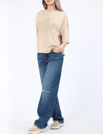 Tricou Only, bej