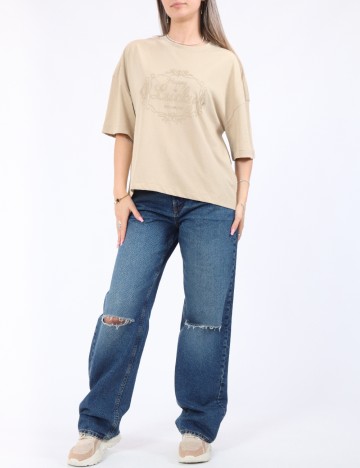 Tricou Only, bej