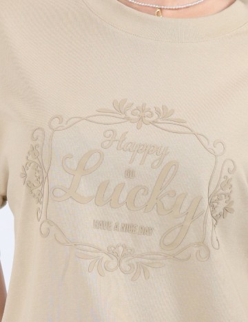 Tricou Only, bej