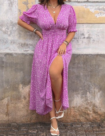 Rochie lunga SHEIN CURVE, roz