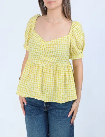 Bluza Pieces, galben