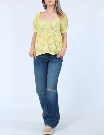 Bluza Pieces, galben