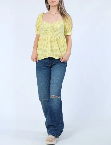 Bluza Pieces, galben