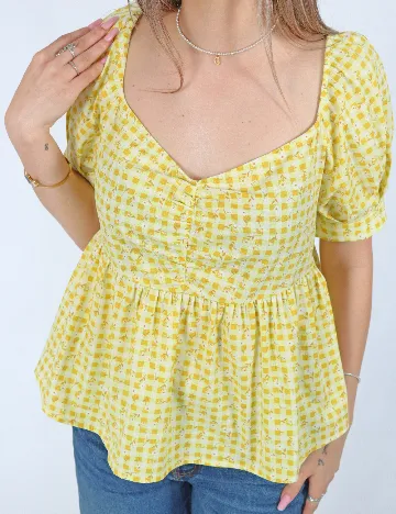 Bluza Pieces, galben