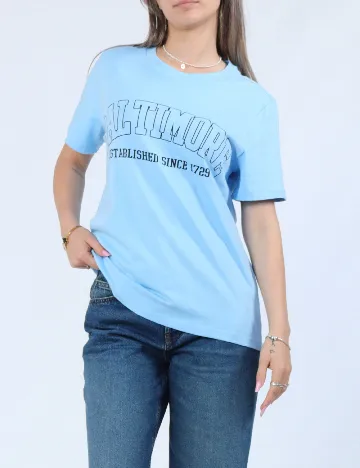 Tricou Pieces, albastru