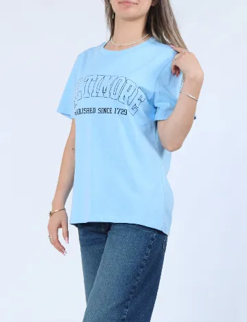 Tricou Pieces, albastru