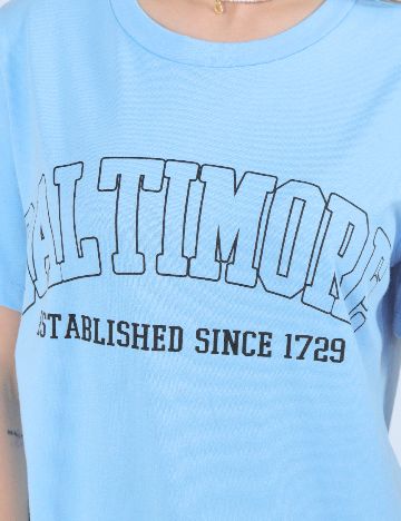 Tricou Pieces, albastru