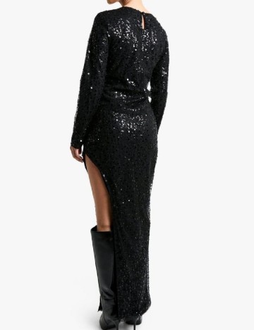 Rochie lunga Boohoo, negru