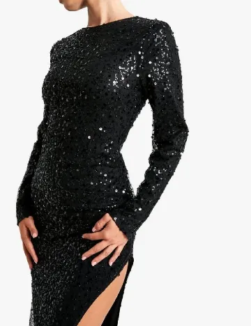 Rochie lunga Boohoo, negru