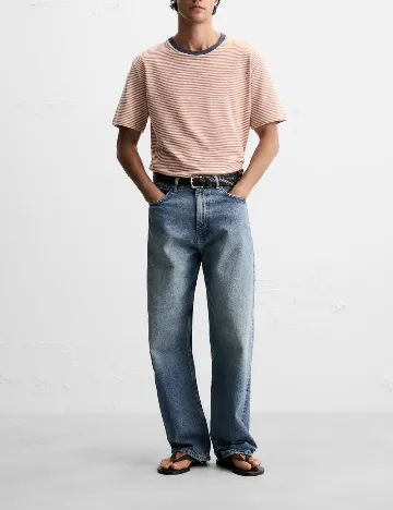 Tricou Zara, caramiziu