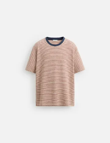 Tricou Zara, caramiziu