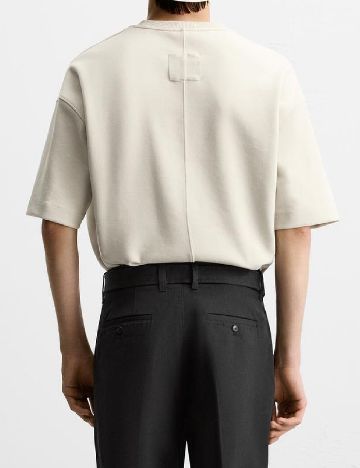 Tricou Oversize Zara, gri deschis