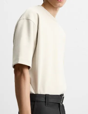 Tricou Oversize Zara, gri deschis