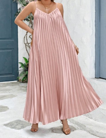 Rochie lunga SHEIN CURVE, roz