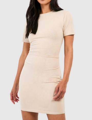 Rochie scurta Boohoo, crem