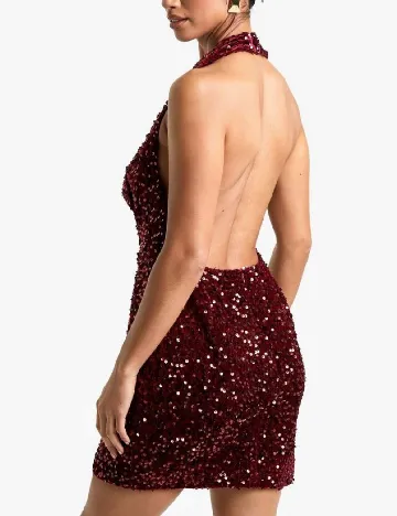 Rochie scurta Boohoo, visiniu