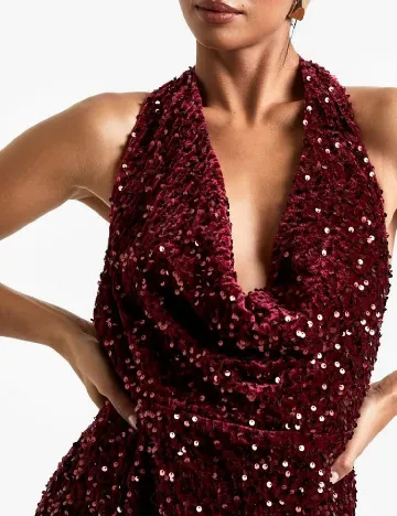 Rochie scurta Boohoo, visiniu