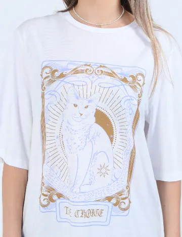 Tricou Oversize Noisy May, alb