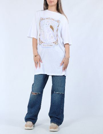 Tricou Oversize Noisy May, alb