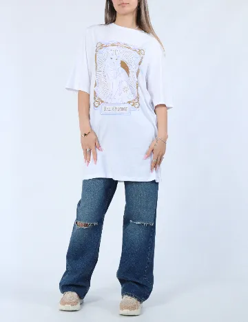 Tricou Oversize Noisy May, alb