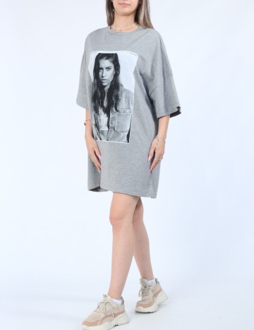 Tricou Oversize Noisy May, gri