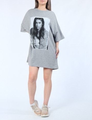 Tricou Oversize Noisy May, gri