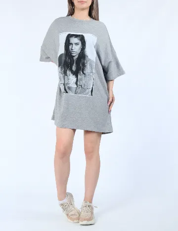 Tricou Oversize Noisy May, gri