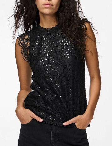 Bluza Pieces, negru