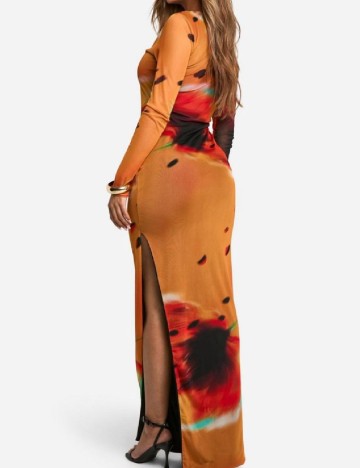 Rochie lunga Boohoo, portocaliu