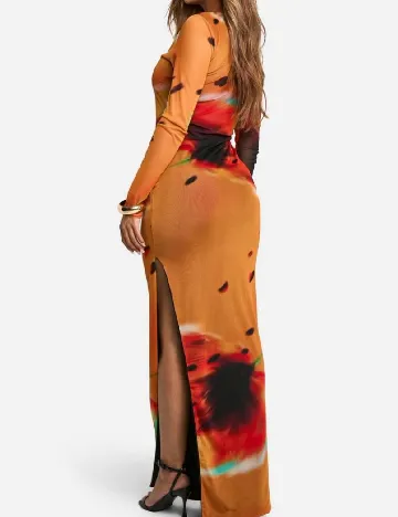 Rochie lunga Boohoo, portocaliu