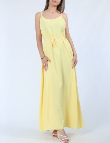 Rochie lunga Pieces, galben