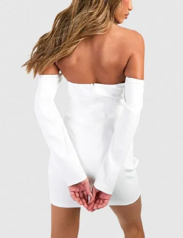 Rochie scurta Boohoo, alb