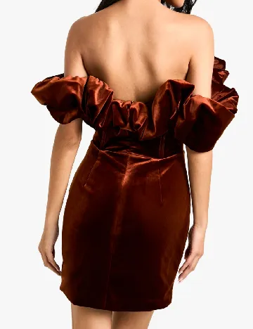 Rochie scurta Boohoo, maro