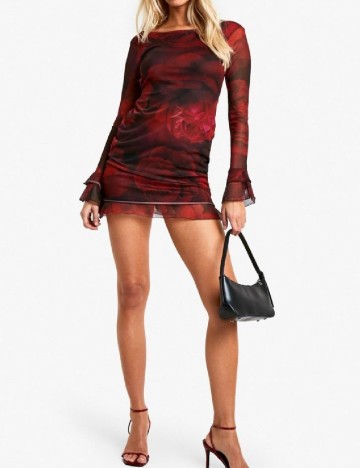Rochie scurta Boohoo, rosu
