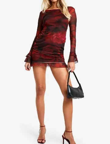 Rochie scurta Boohoo, rosu