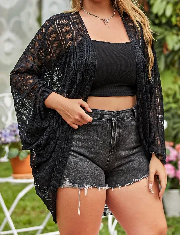Blazer SHEIN CURVE, negru
