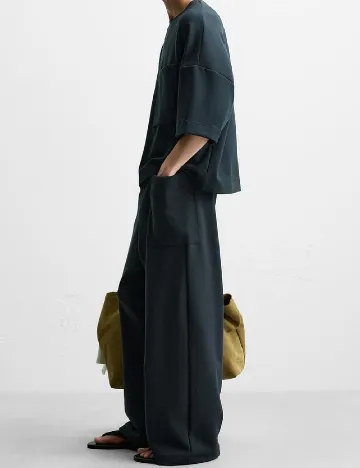 Pantaloni Zara, bleumarin