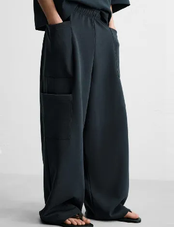 Pantaloni Zara, bleumarin