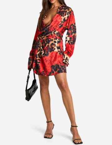 Rochie scurta Boohoo, rosu