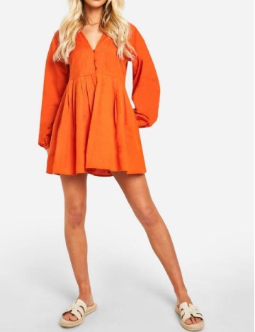 Rochie scurta Boohoo, portocaliu