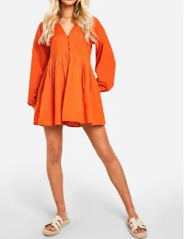 Rochie scurta Boohoo, portocaliu Portocaliu