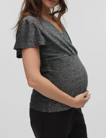 Bluza Mamalicious, argintiu