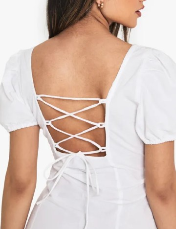 Rochie scurta Boohoo, alb