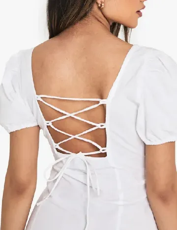 Rochie scurta Boohoo, alb