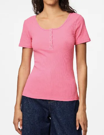 Tricou Pieces, roz