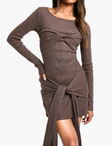 Rochie scurta Boohoo, maro
