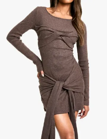 Rochie scurta Boohoo, maro
