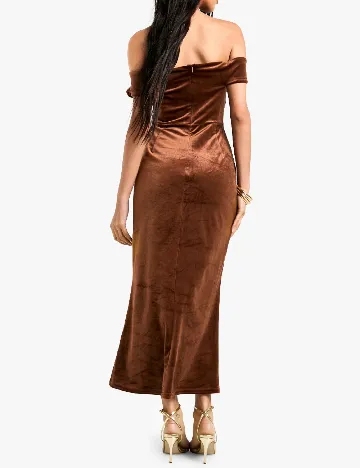 Rochie medie Boohoo, maro